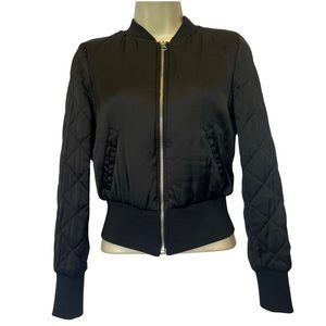 H&M Kids Black Quilted Front Zip Puffer Jacket